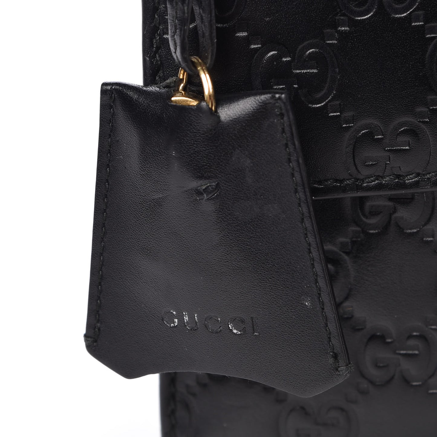 Guccissima Medium Padlock Shoulder Bag Black