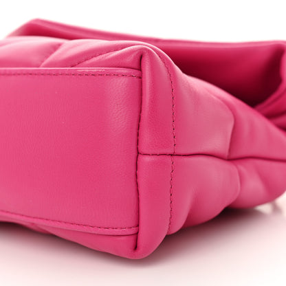 Saint Laurent Lambskin Quilted Toy Loulou Puffer Monogram Chain Satchel Bubblegum 10 of 11