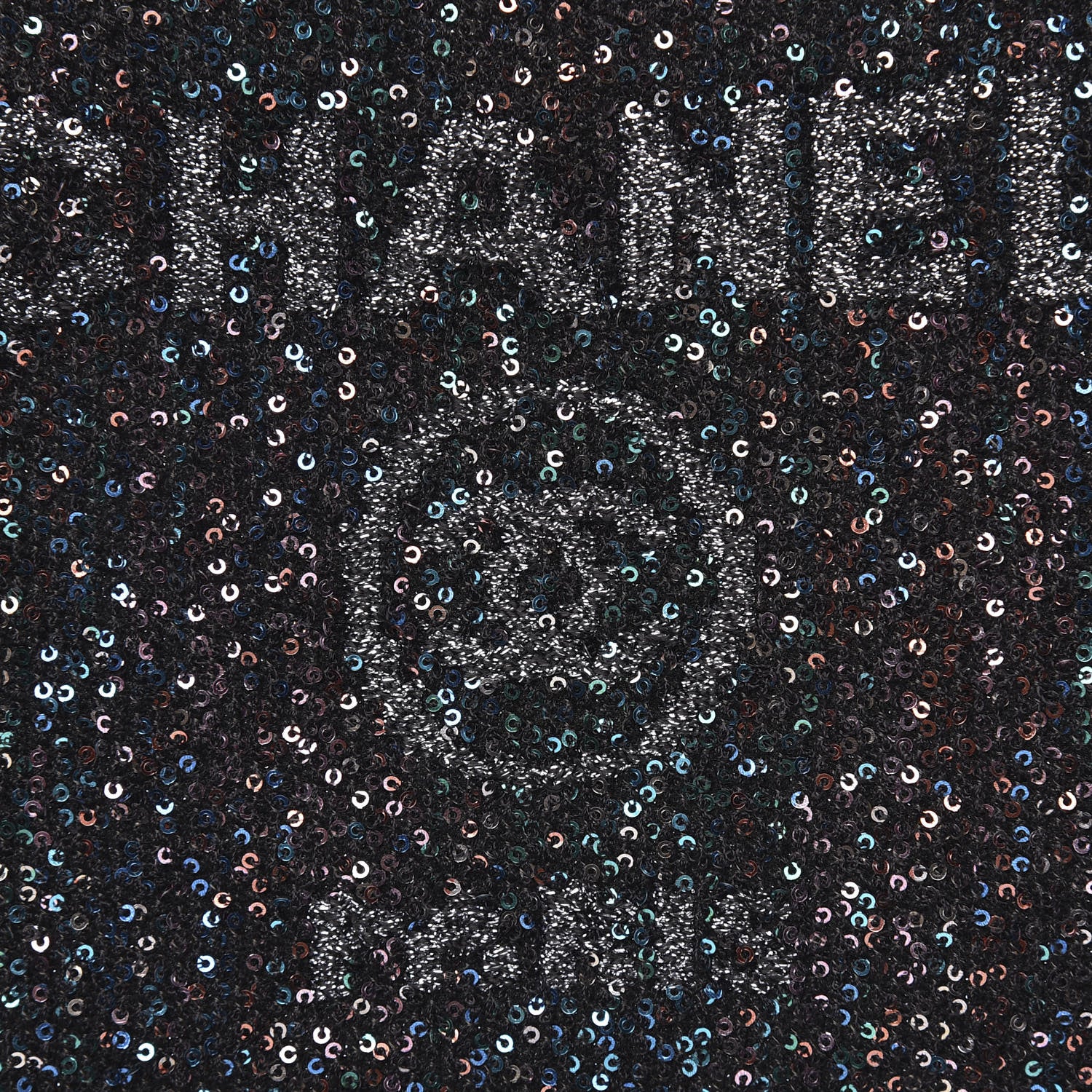 Chanel Canvas Sequin Medium Deauville Cosmetic Pouch Black 8 of 13