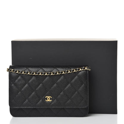 Chanel Caviar Quilted Wallet On Chain WOC Black 9 of 9