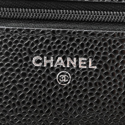 Chanel Caviar Quilted Wallet On Chain WOC Black 6 of 12