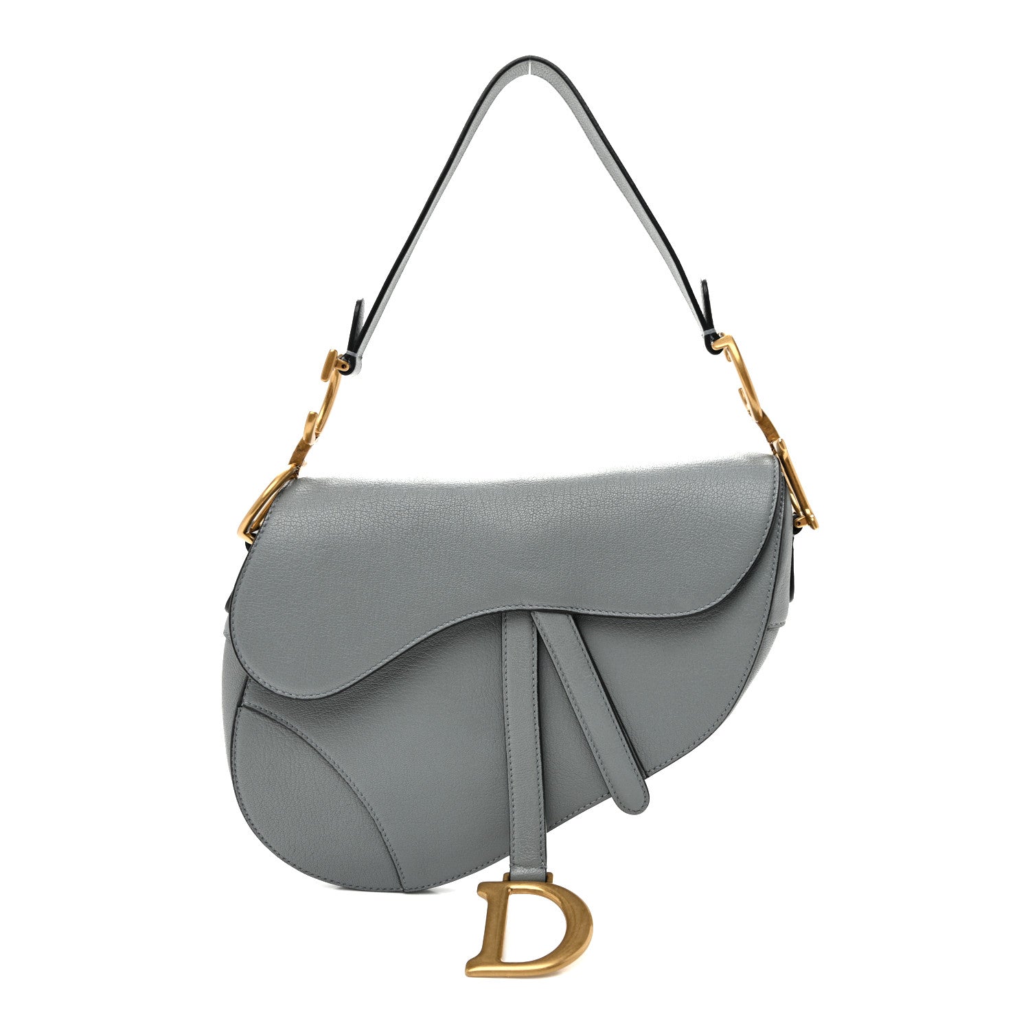 Christian Dior Shiny Goatskin Saddle Bag Cloud Blue 1 of 11