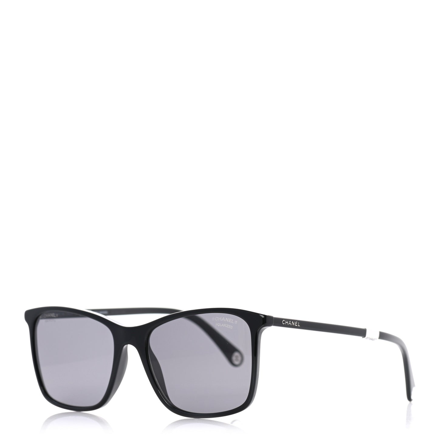 Acetate Polarized Square Sunglasses 5447 Black