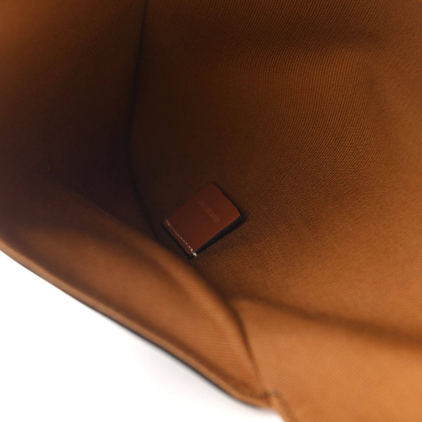 Triomphe Canvas Calfskin Envelope Pouch Tan