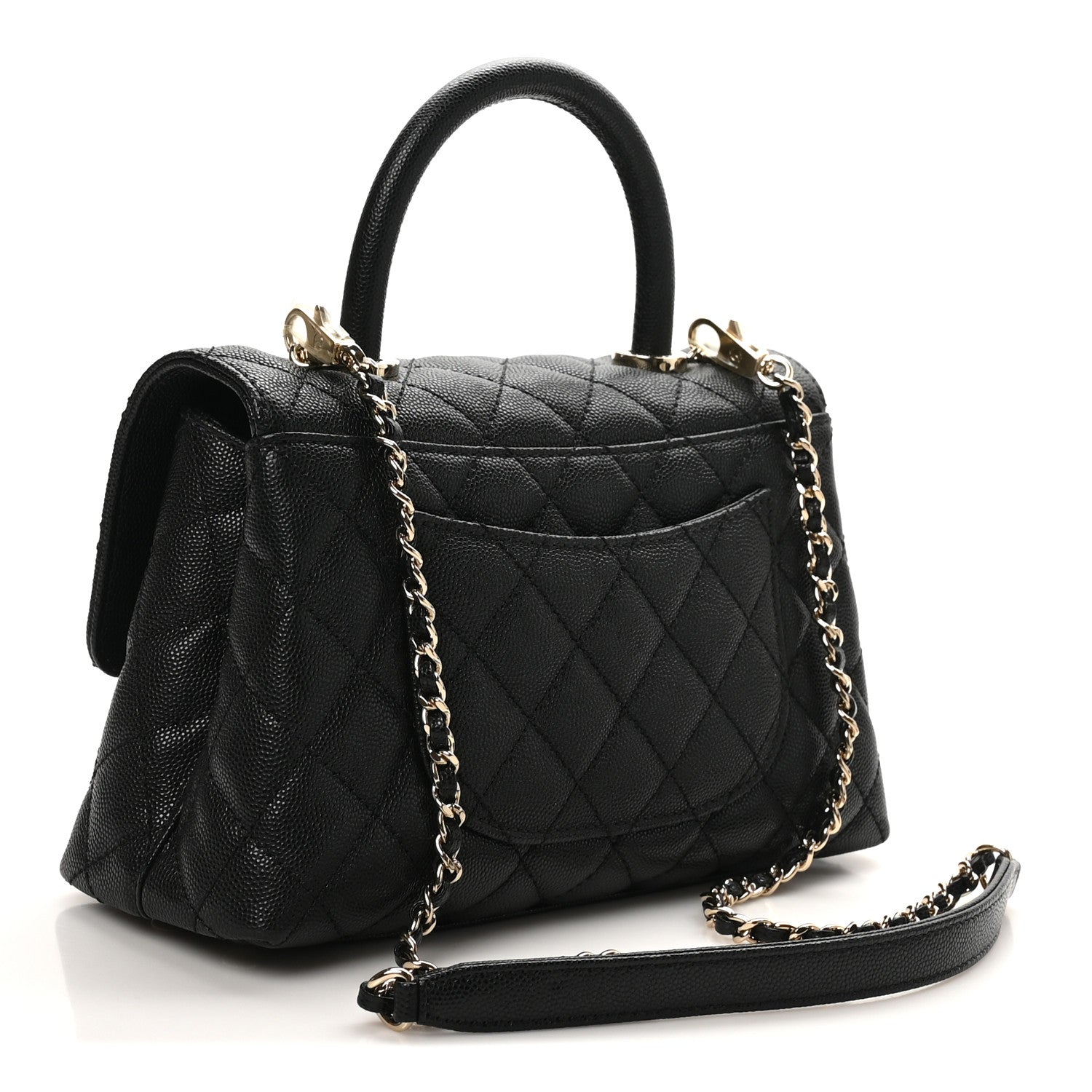 Chanel Caviar Quilted Mini Coco Handle Flap Black Black 3 of 10