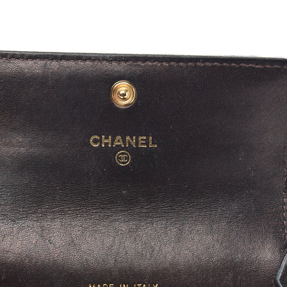 Chanel Lambskin Camellia Embossed Flap Card Holder Brown 6 of 9