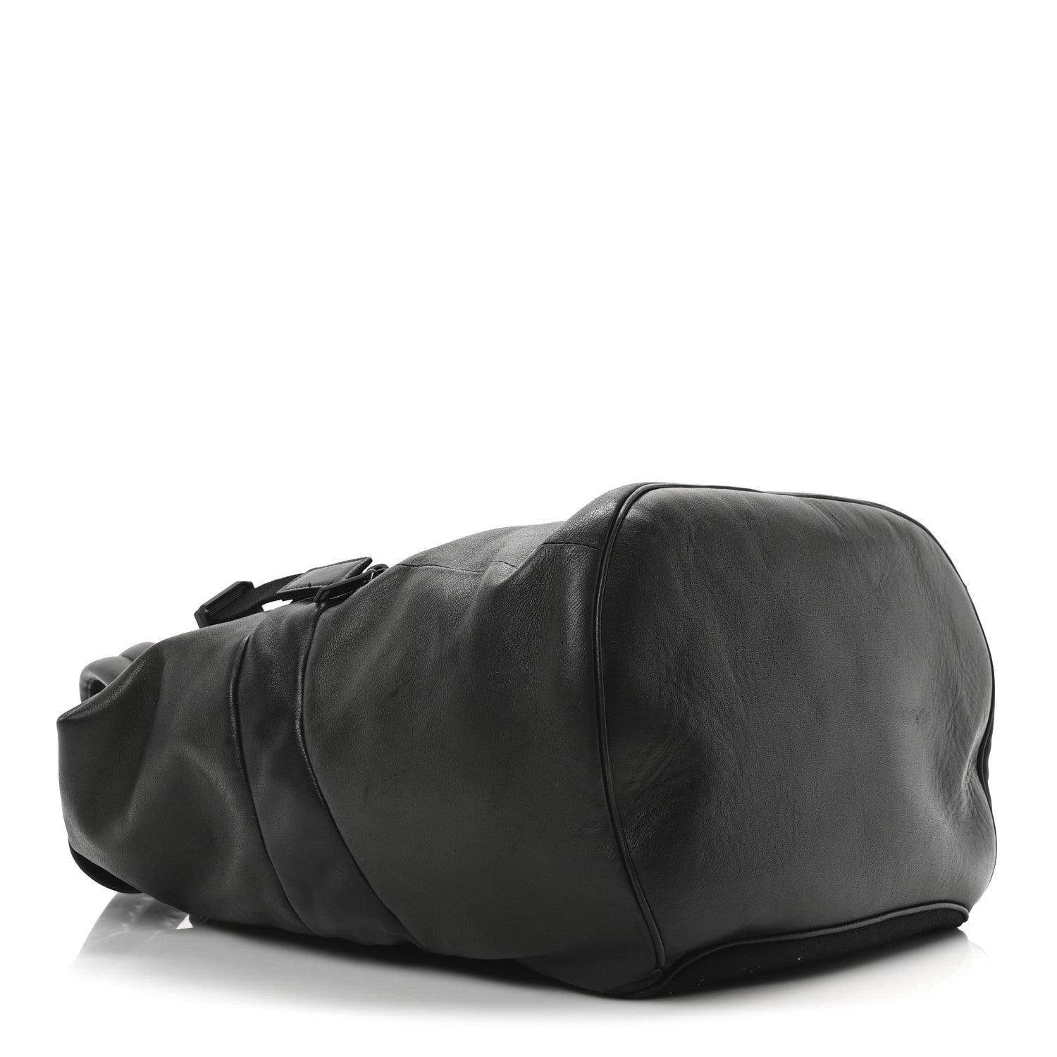 Saint Laurent Calfskin Logo Debossed Backpack Black 3 of 9