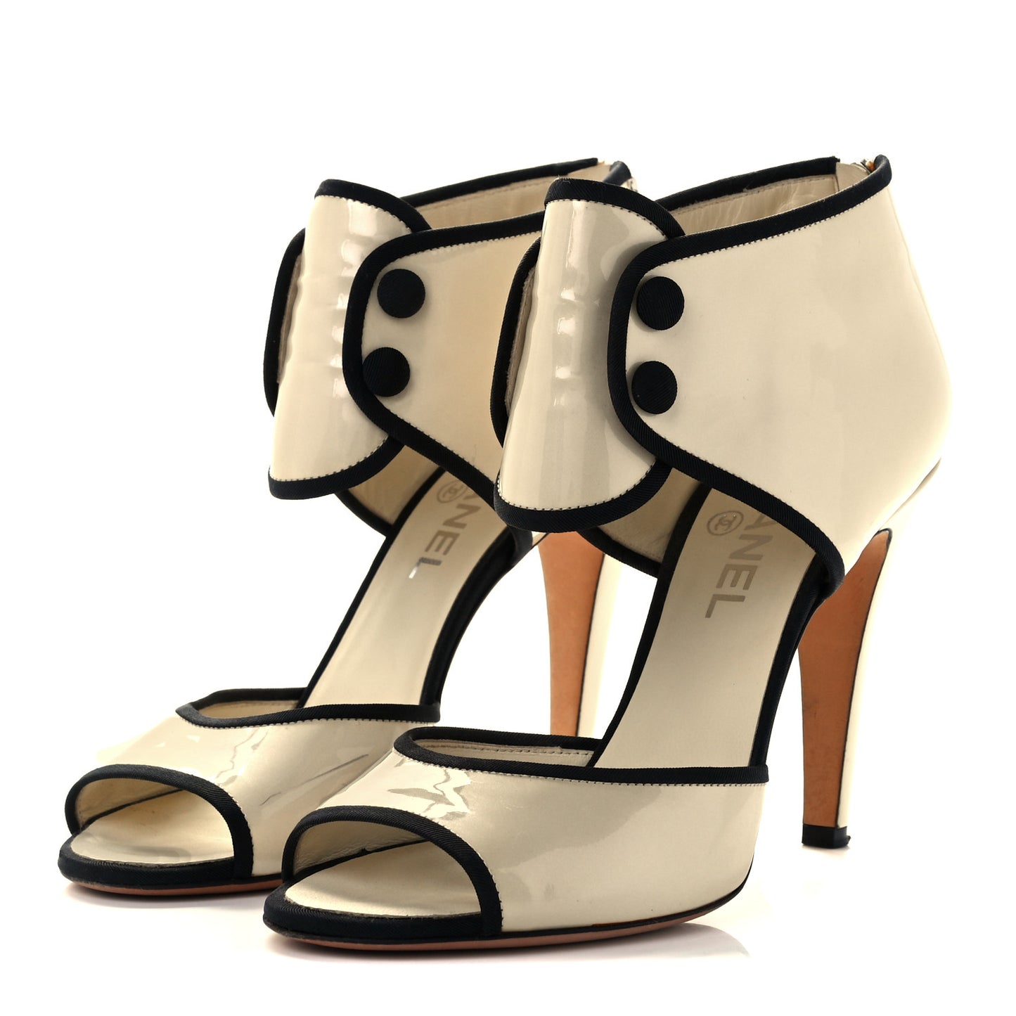 Patent CC Peep Toe Heels 39 Pearl