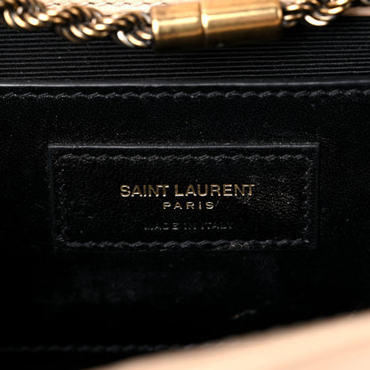 Saint Laurent Smooth Calfskin Medium Braided Monogram Kate Satchel Nude Powder 5 of 17