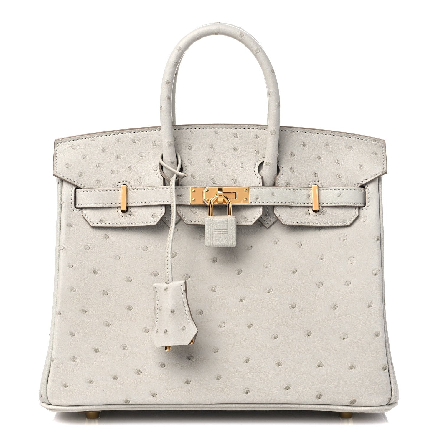 Hermes Ostrich Birkin 25 Gris Perle 1 of 10