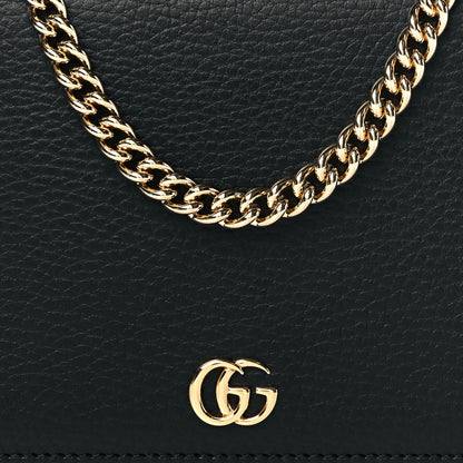Gucci Calfskin Mini GG Marmont Chain Wallet Black 7 of 9