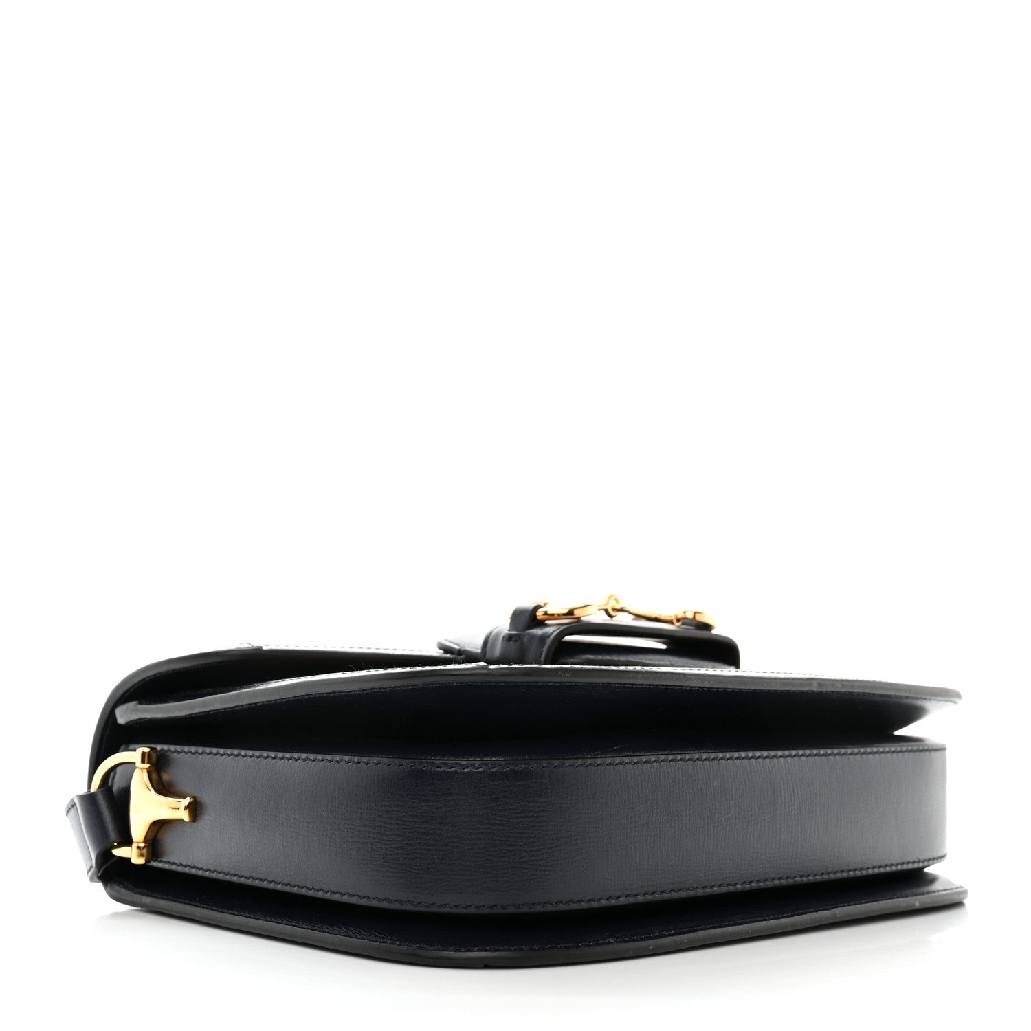 Gucci Lanzo Stretch Cord Azalea Calfskin Horsebit 1955 Shoulder Bag New Mud Blue 4 of 11