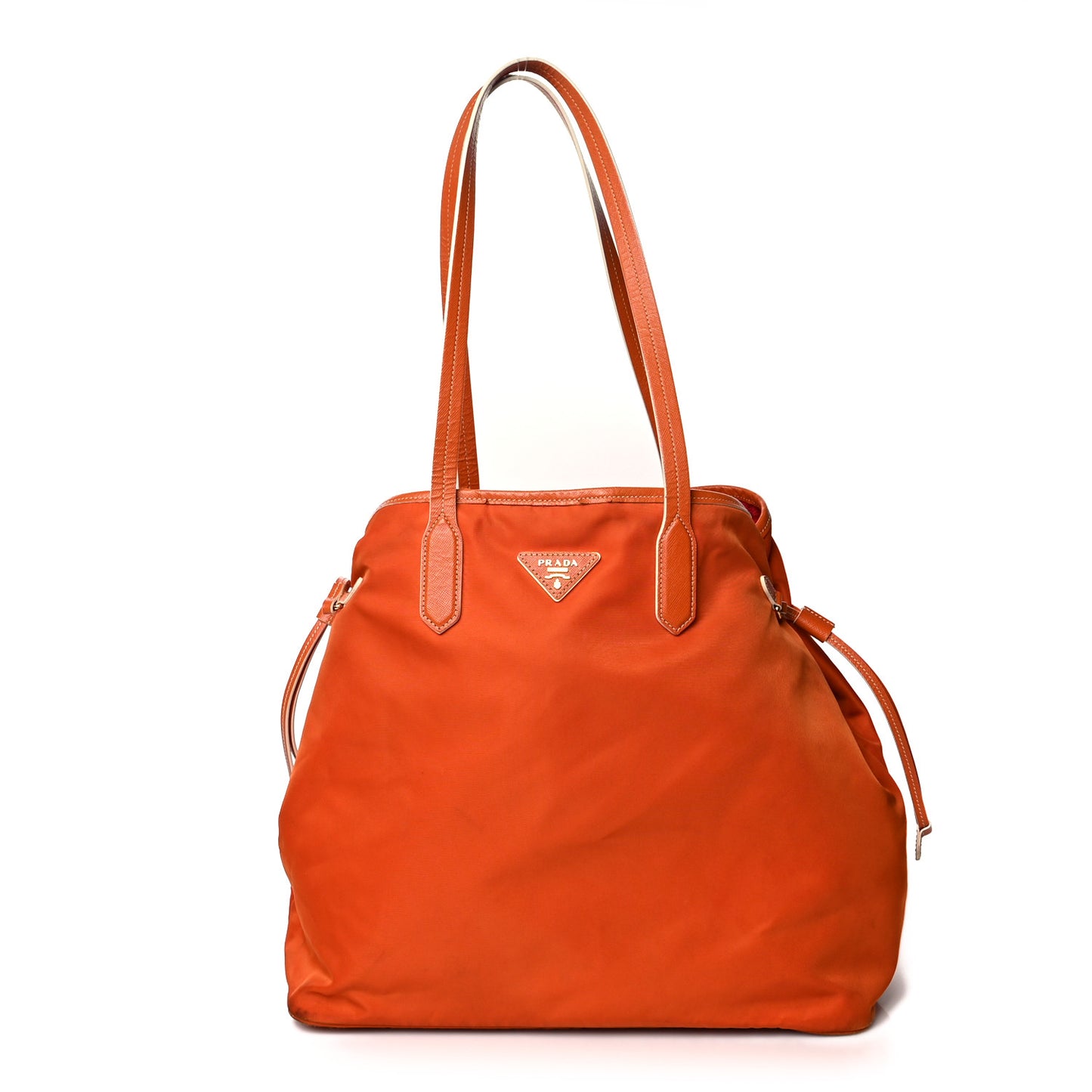 Tessuto Nylon Saffiano Tote Papaya
