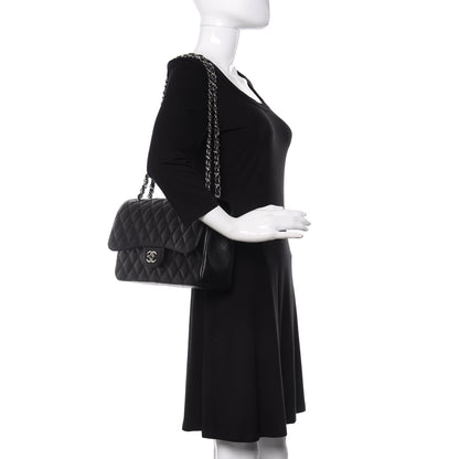 Chanel Caviar Quilted Jumbo Double Flap Black 2 of 9