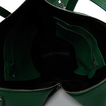 Balenciaga Shiny Day Calfskin M Triangle Duffle Vert Irlandais 4 of 6