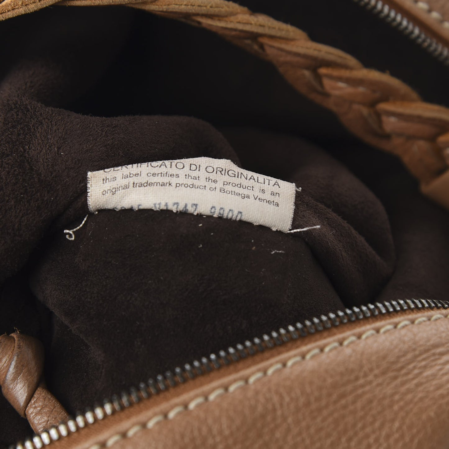 Cervo Deerskin Braided Shoulder Bag Camel