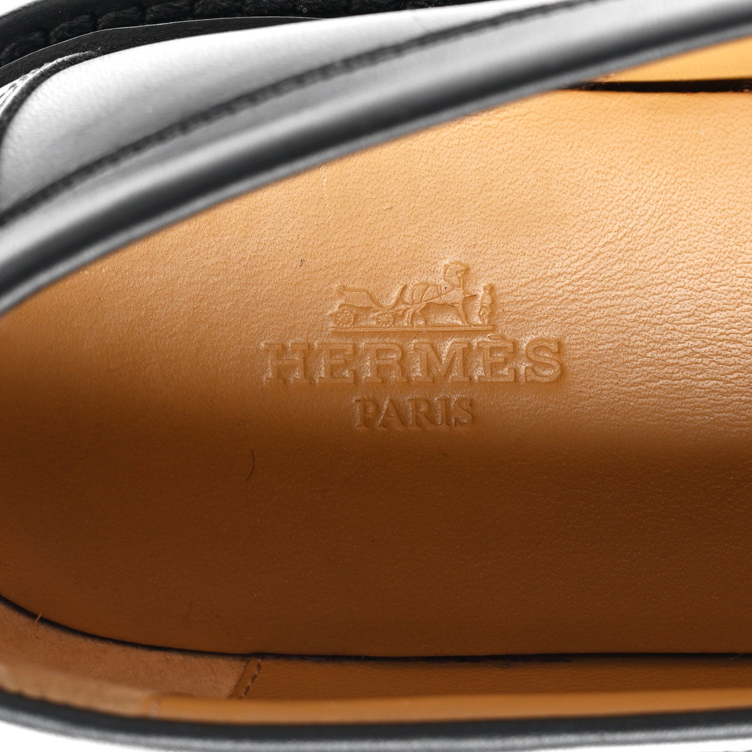 Hermes Calfskin First Derby Shoes 37.5 Black 7 of 9