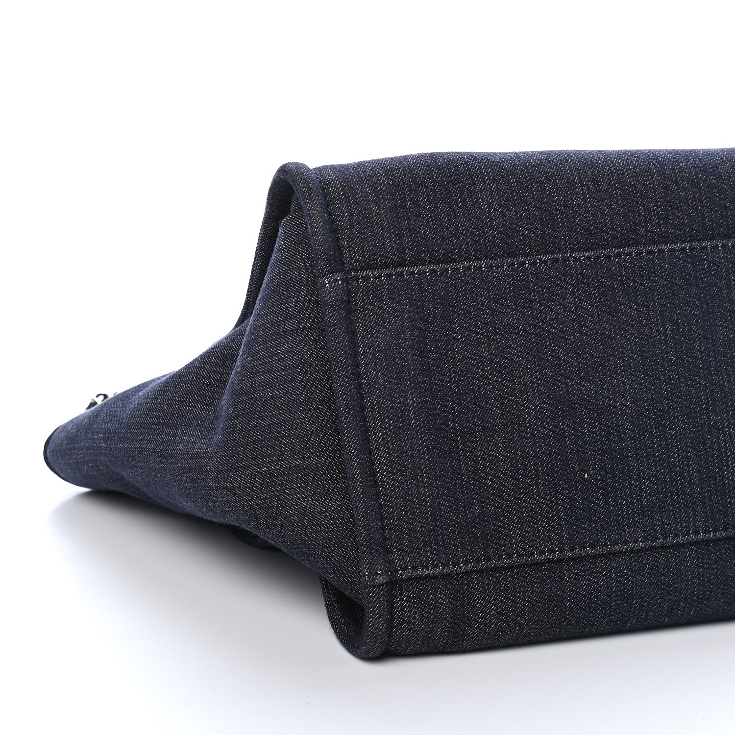 Chanel Denim Medium Deauville Tote Dark Blue 8 of 9