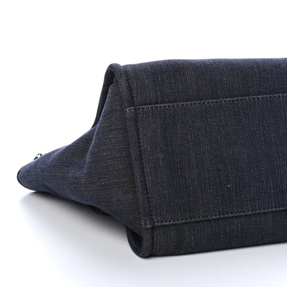 Chanel Denim Medium Deauville Tote Dark Blue 8 of 9