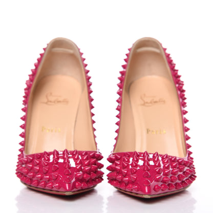 Christian Louboutin Patent Pigalle Spikes 100 Pumps 37.5 Grenadine 2 of 12