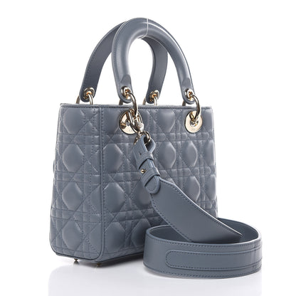 Christian Dior Lambskin Cannage Small My Lady Dior Blue Grey 3 of 10