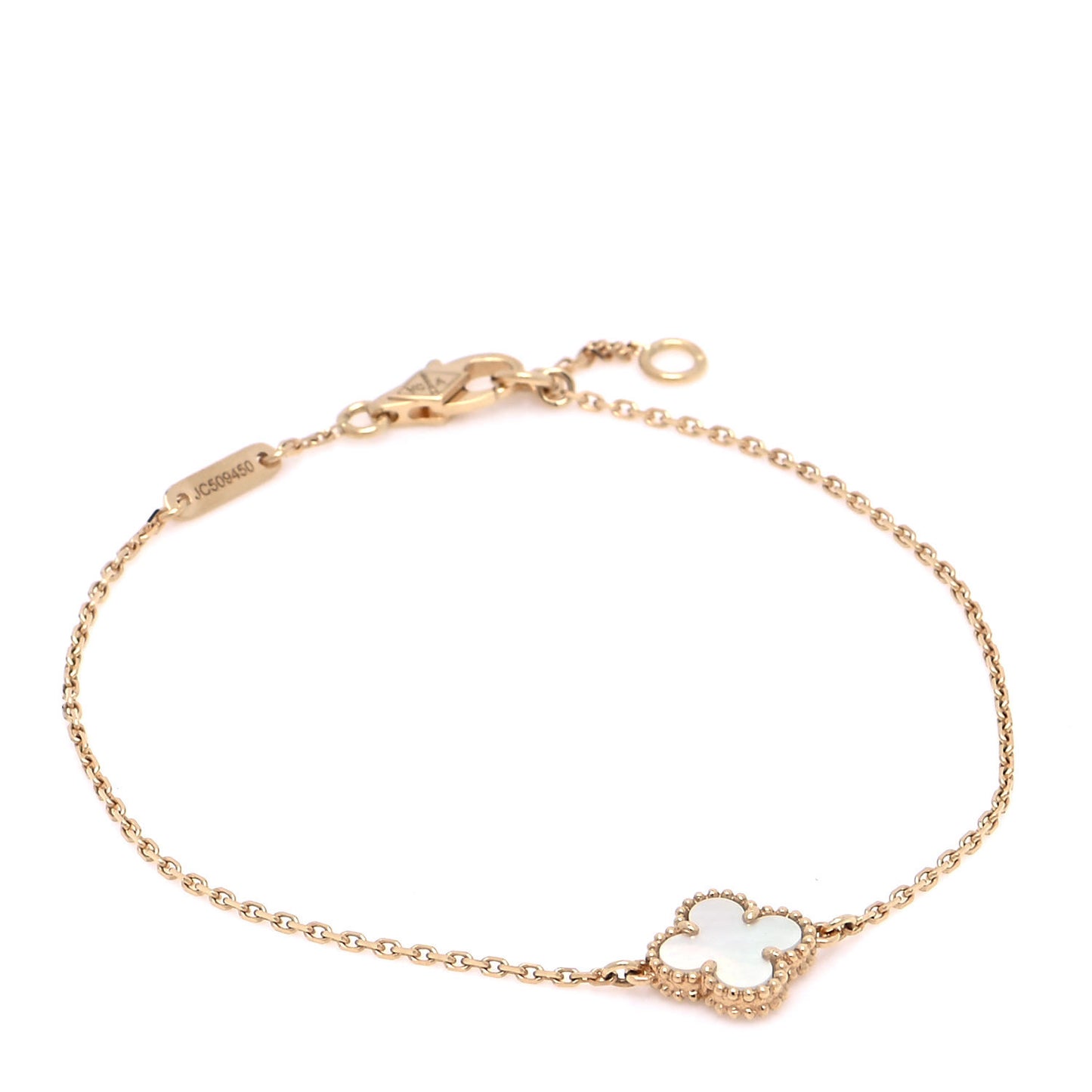 18K Yellow Gold Mother of Pearl Sweet Alhambra Bracelet