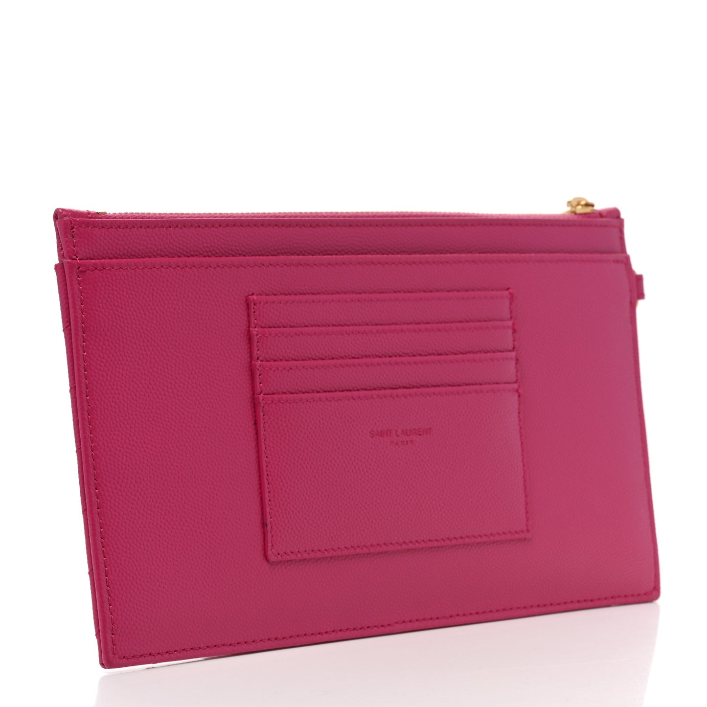 Grain De Poudre Chevron Monogram Large Bill Pouch Fuxia Couture