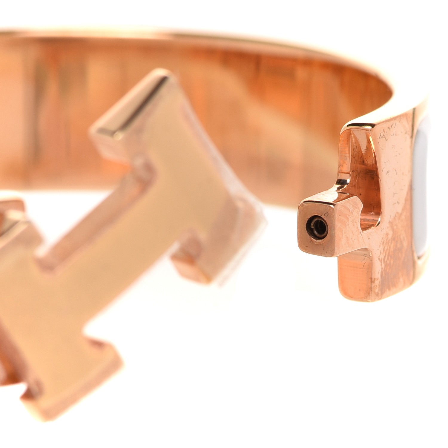 Hermes Enamel Narrow Clic Clac H Bracelet PM White 4 of 6