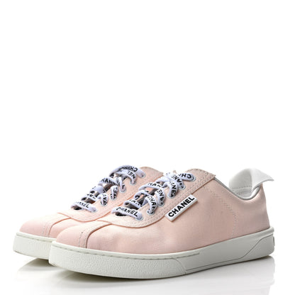 Chanel Canvas Womens Sneakers 35.5 Light Pink 3 of 9