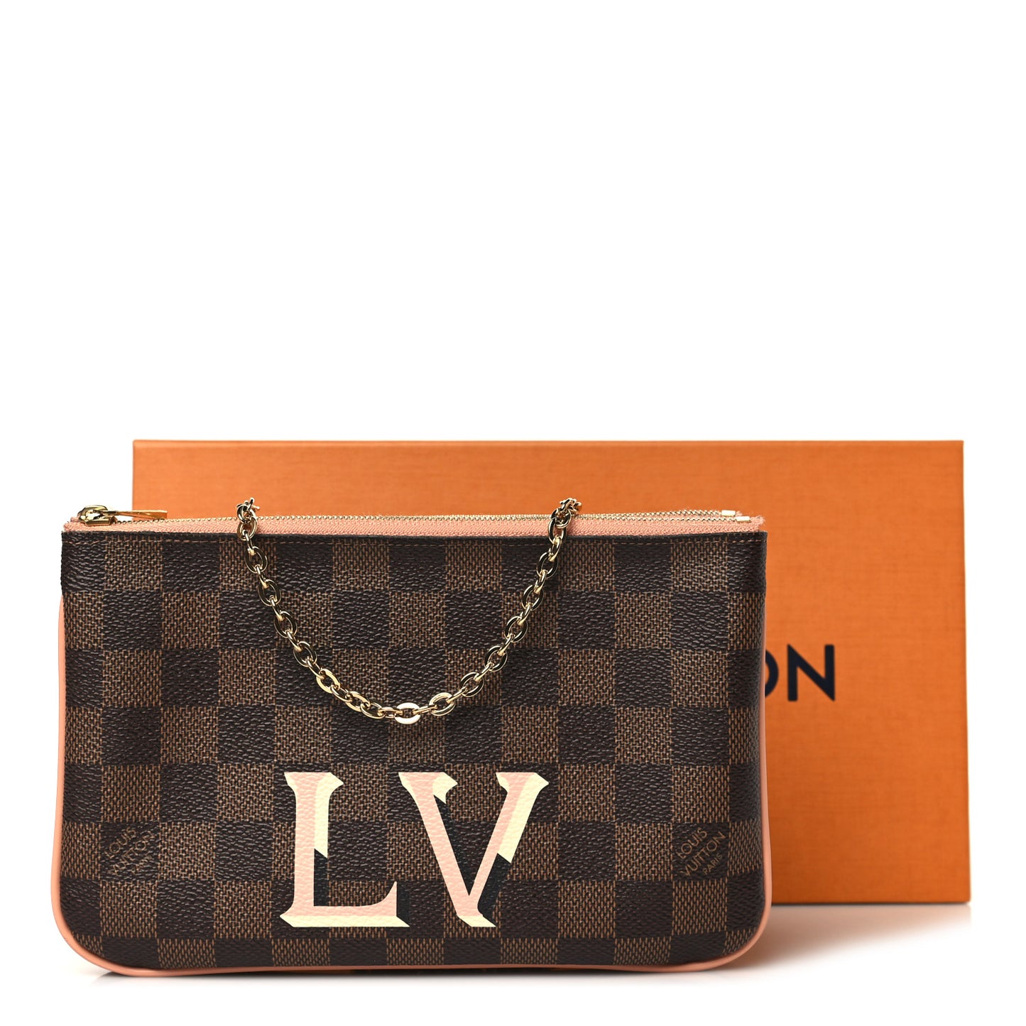Damier Ebene Double Zip Pochette
