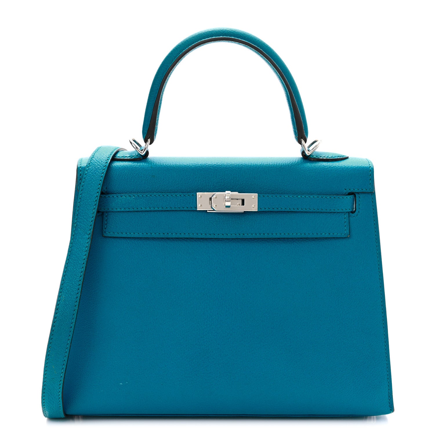 Hermes Chevre Mysore Kelly Sellier 25 Turquoise 1 of 14