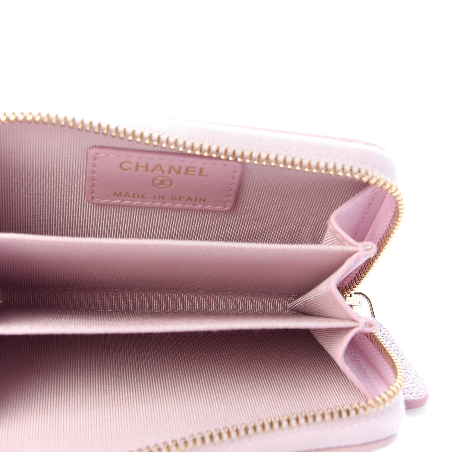 Chanel Caviar Quilted Zip Coin Purse Light Pink 5 of 8