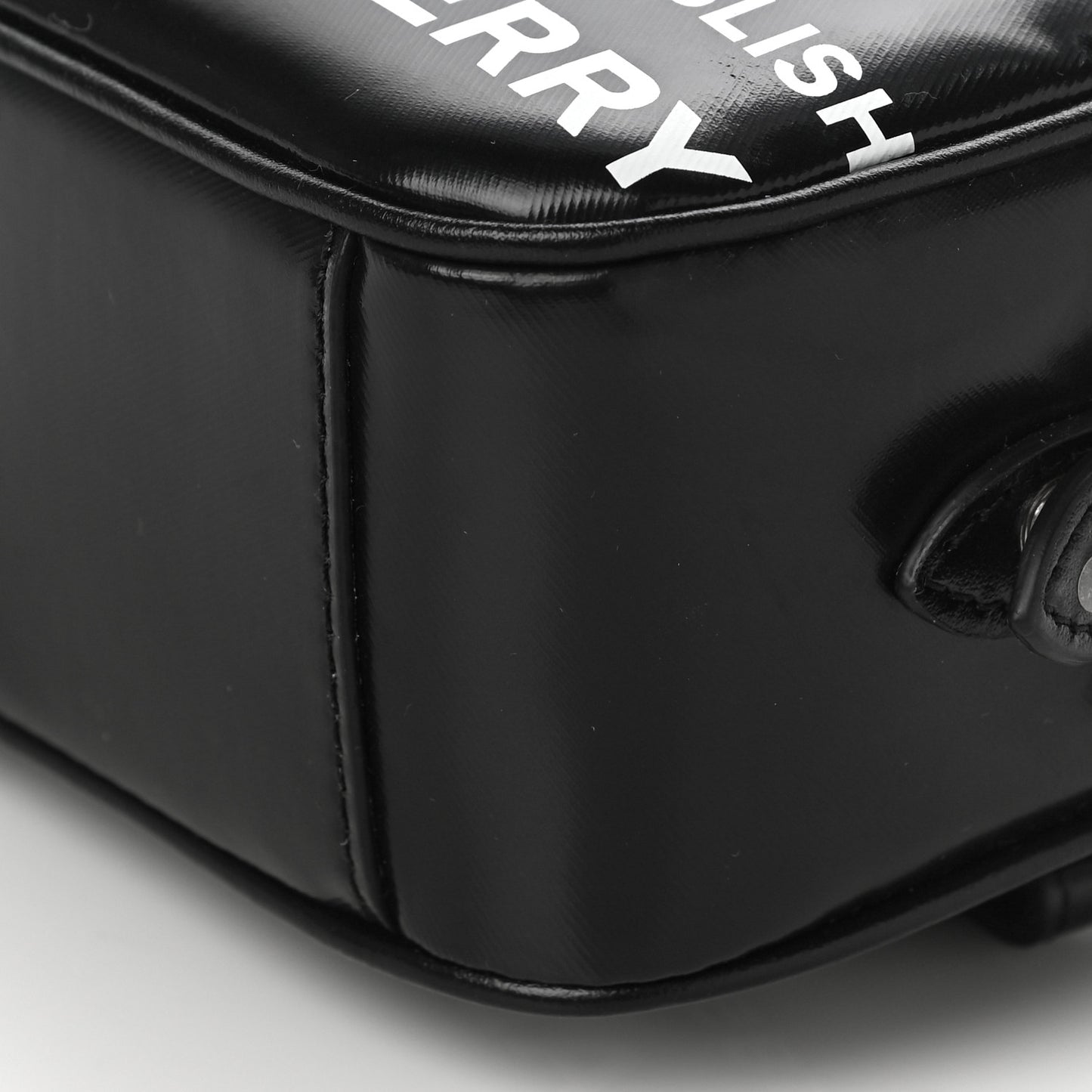Coated Canvas Horseferry Print Micro Camera Bag Black