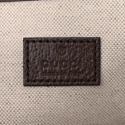 Gucci GG Supreme Monogram Textured Calfskin Small Ophidia Shoulder Tote Bag Beige Ebony New Acero 6 of 10