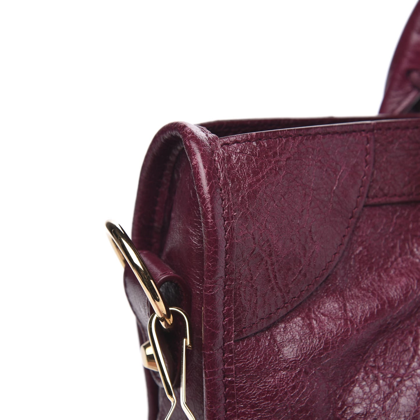 Agneau Classic Gold Hardware City Violet Prune