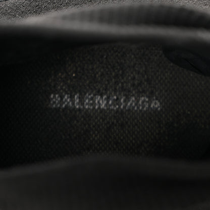 Balenciaga Knit Womens Speed Lace Up Graffiti Sneakers 37 Black White 7 of 10