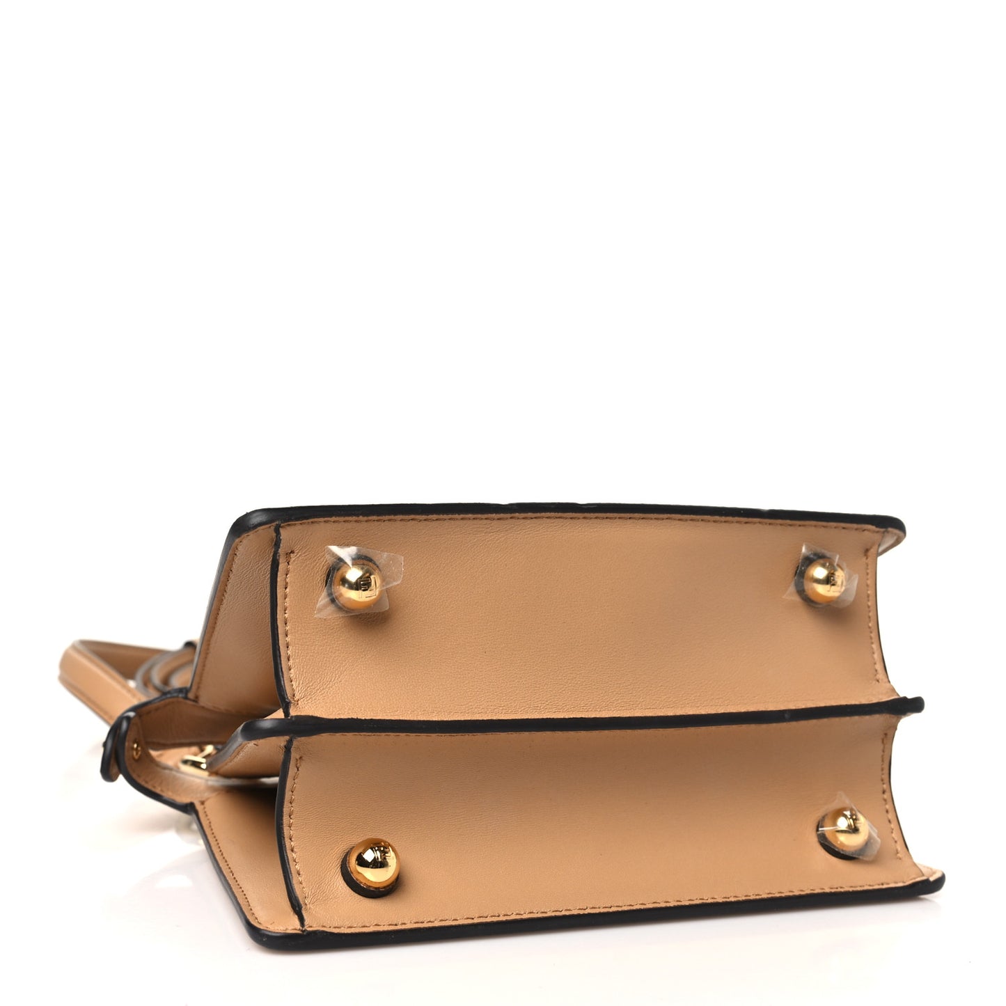 Shiny Nappa Petite Peekaboo I SEE U Satchel Miele Scuro