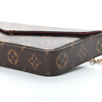 Louis Vuitton Monogram Pochette Felicie Chain Wallet Fuchsia 12 of 13
