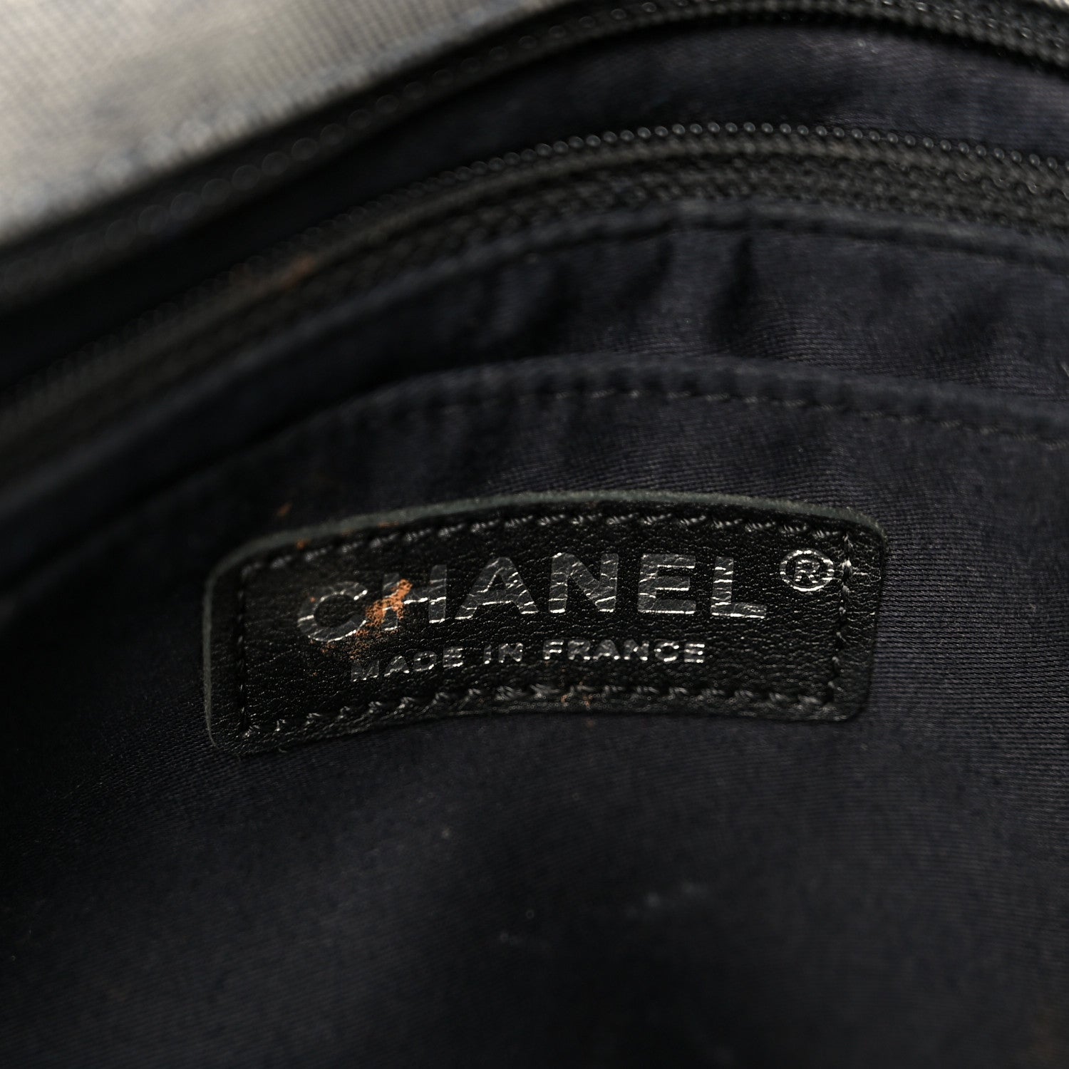 Chanel Denim Tweed Patchwork Jumbo Single Flap Blue 6 of 11