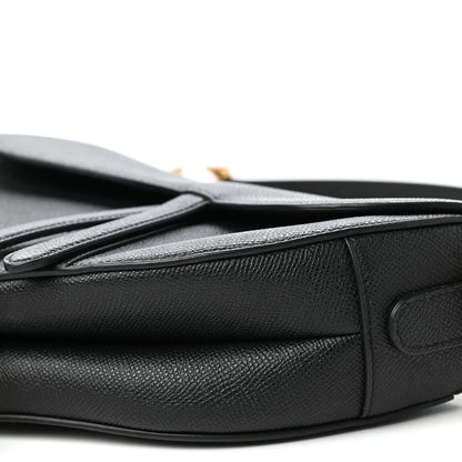 Christian Dior Grained Calfskin Saddle Bag Black 9 of 11