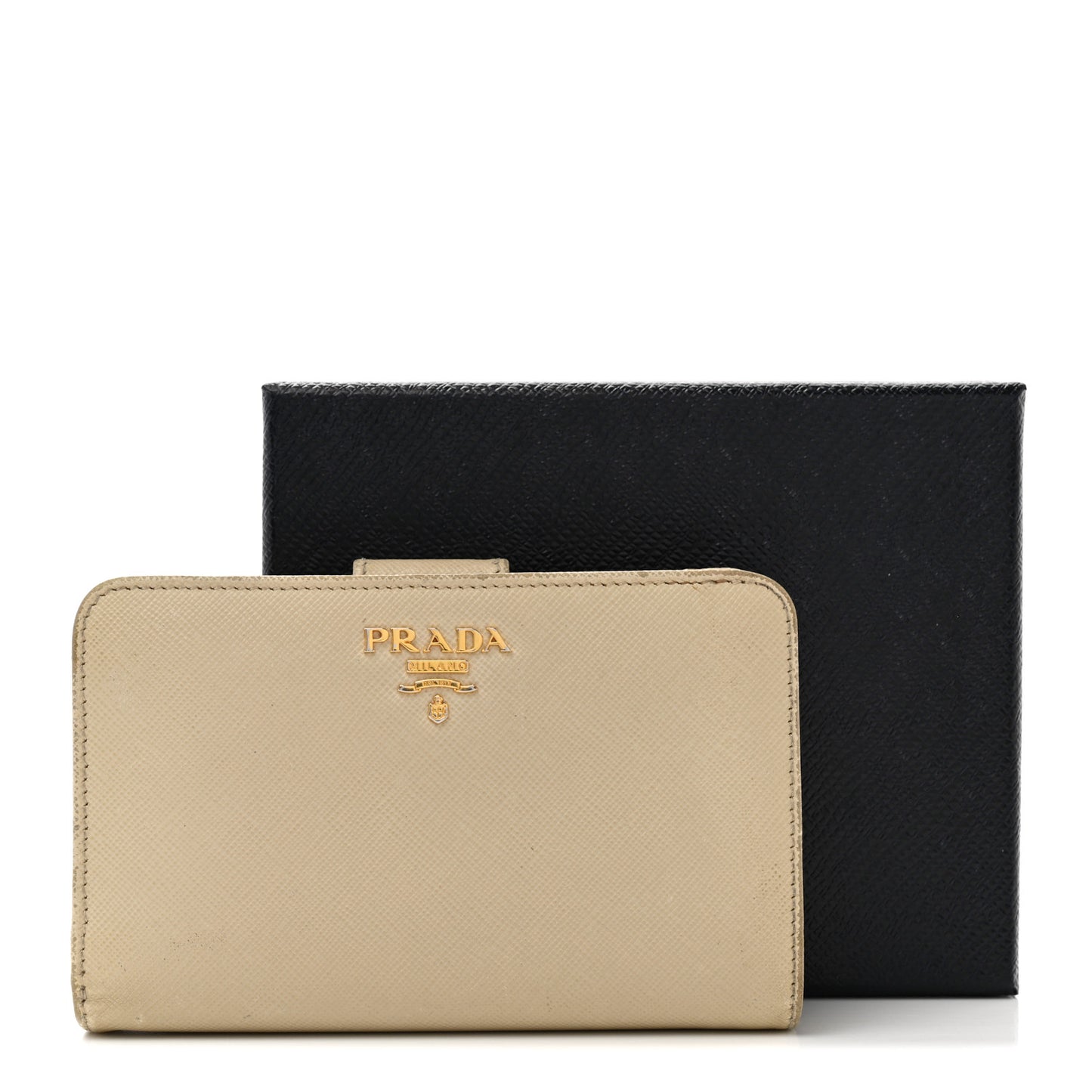 Saffiano Metal Compact Wallet Cammeo