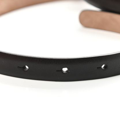 Gucci Calfskin Horsebit Skinny Belt 75 30 Black 3 of 5