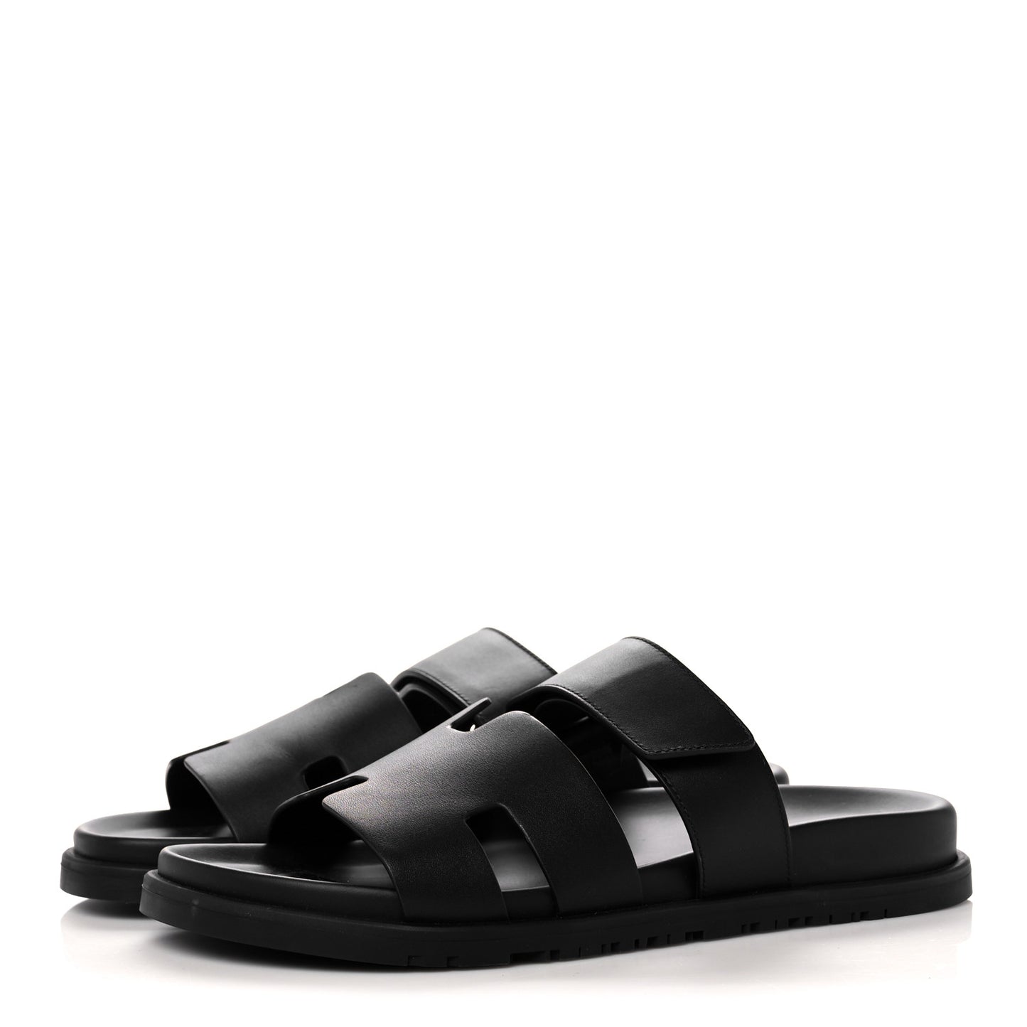 Calfskin Womens Chypre Sandals 40.5 Black