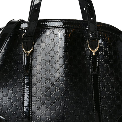Gucci Patent Microguccissima Small Nice Top Handle Dome Bag Black 8 of 10