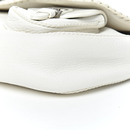 Christian Dior Calfskin Braided Gaucho Double Saddle Bag White 10 of 15