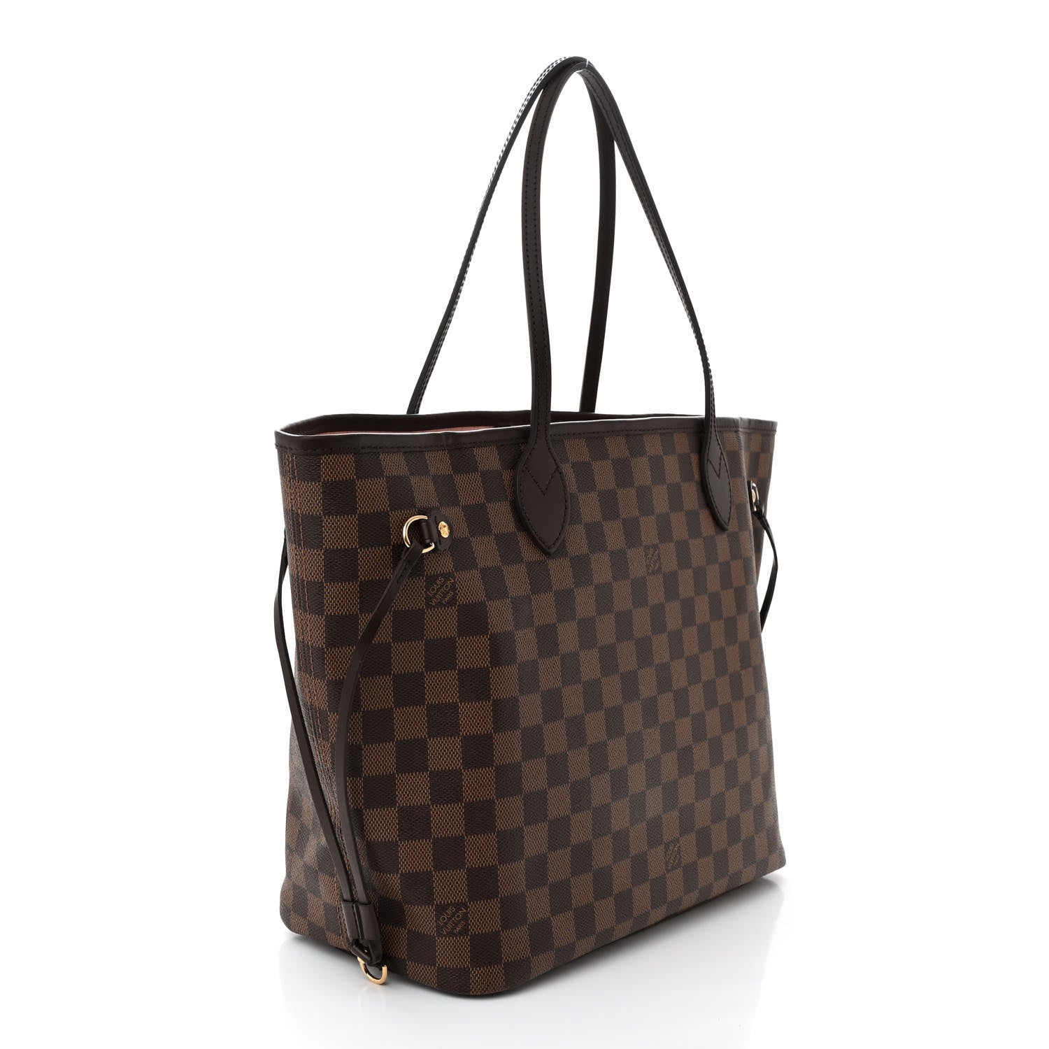 Louis Vuitton Damier Ebene Neo Neverfull MM Rose Ballerine 4 of 11