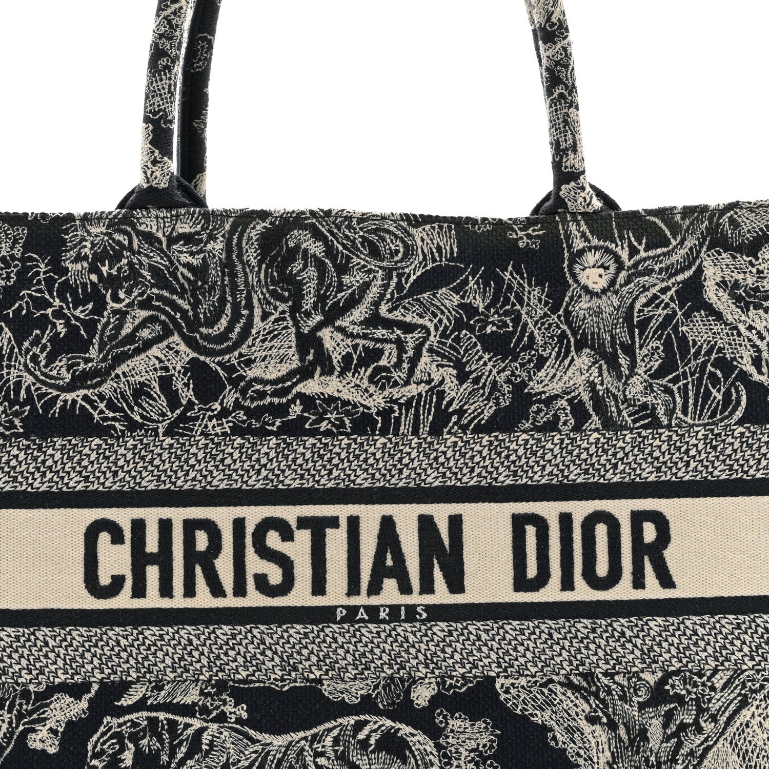 Christian Dior Canvas Embroidered Medium Dioriviera Toile De Jouy Reverse Book Tote Blue 8 of 12