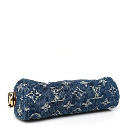 Louis Vuitton Monogram Denim Speedy GM Pochette Case 4 of 7