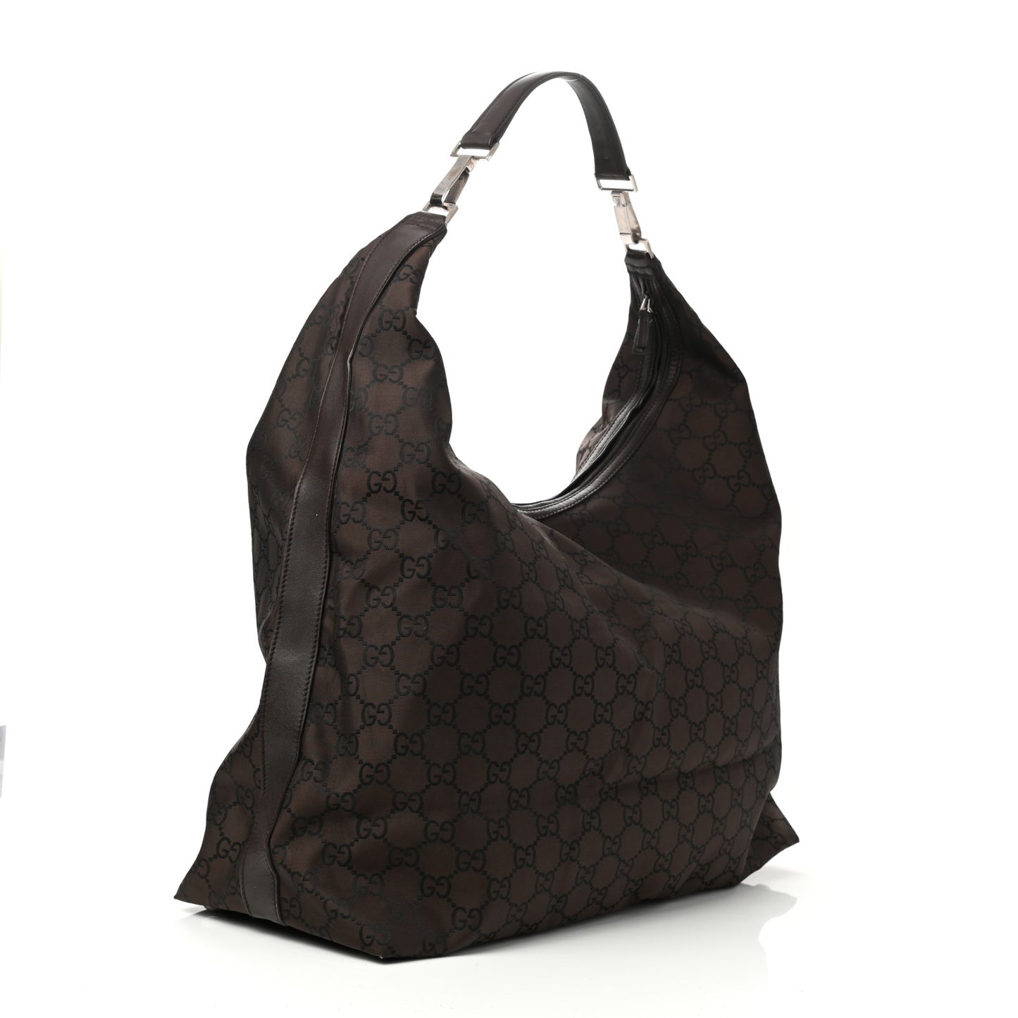 Nylon Monogram Extra Large Hobo Dark Brown