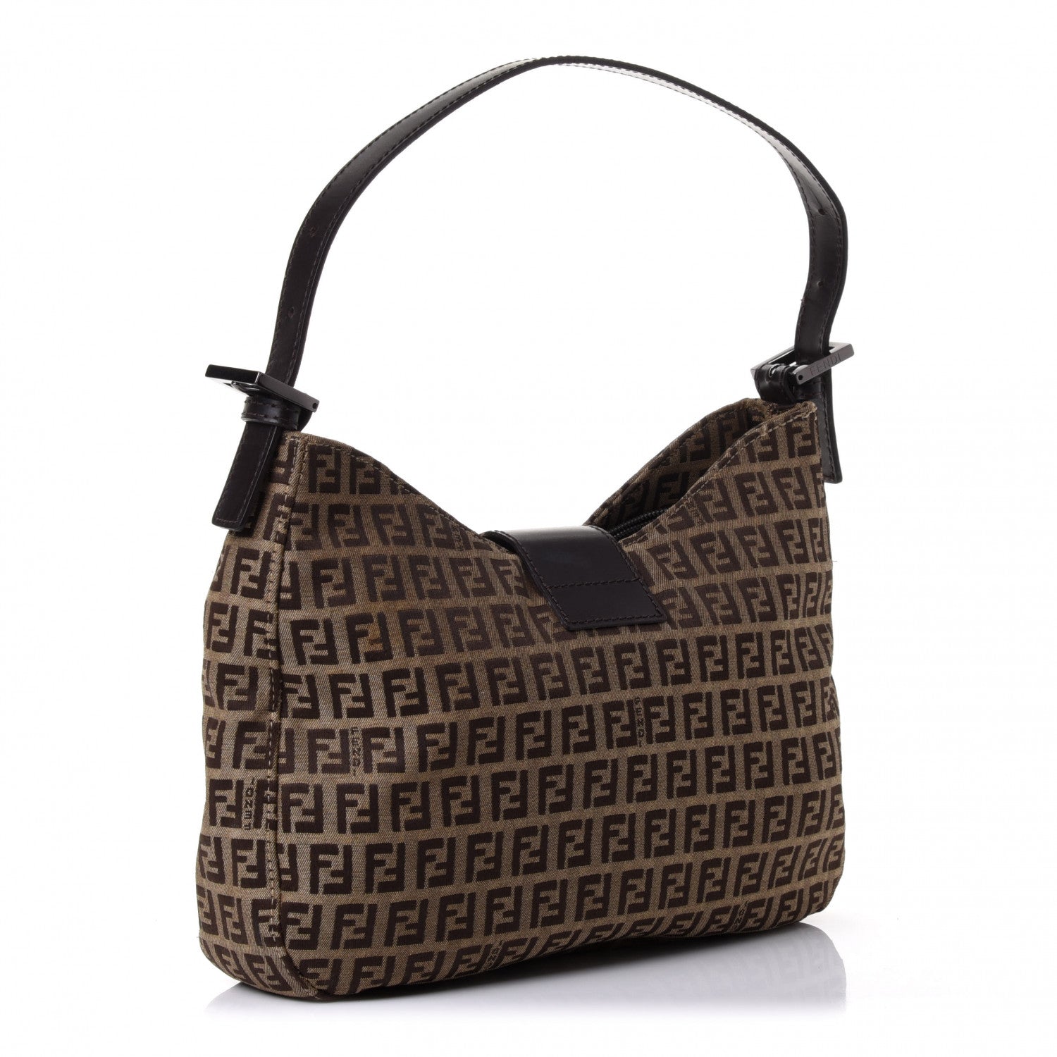 Fendi Zucchino Hobo Dark Brown 2 of 4